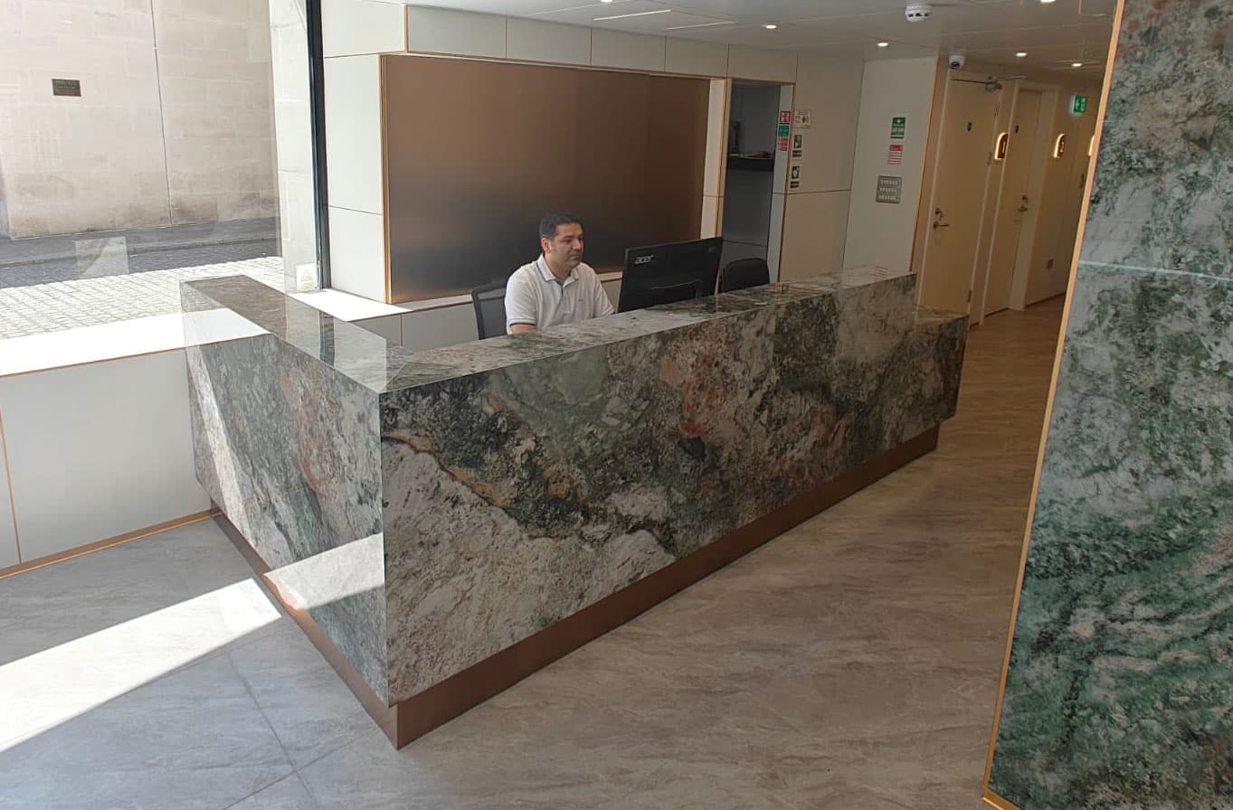 Reception at St Paul's Medical and Dental Clinic, City of London